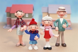 温かい家族のイラスト