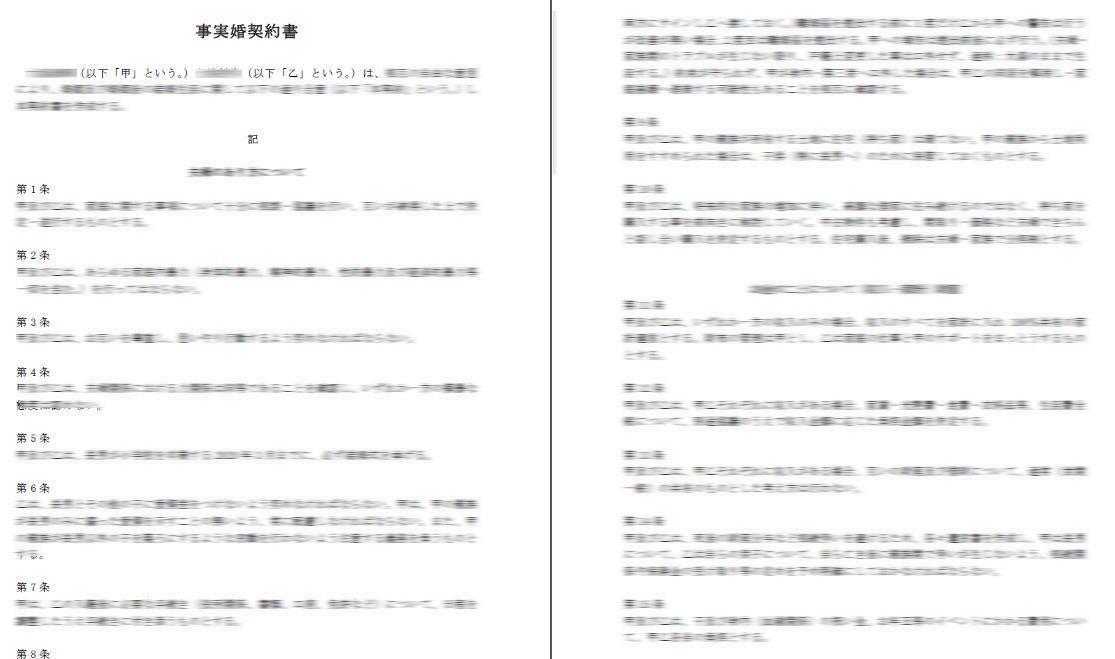 事実婚契約書