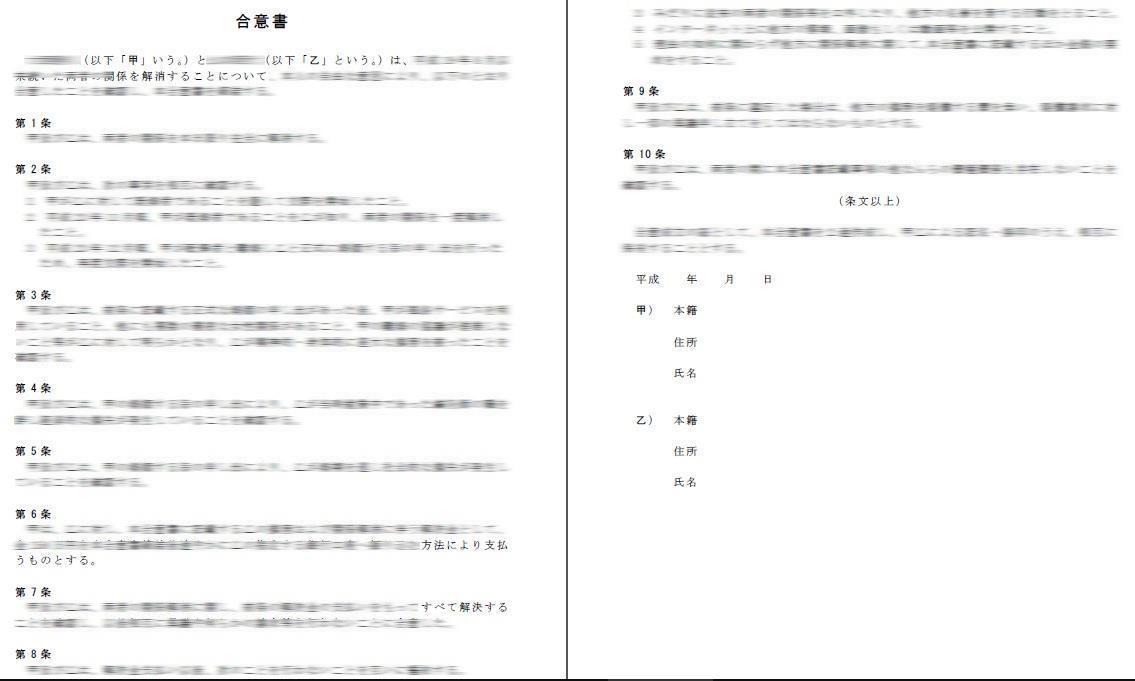 別居する際の合意書 契約書 婚姻費用 作成料24 0円 行政書士アークス法務事務所