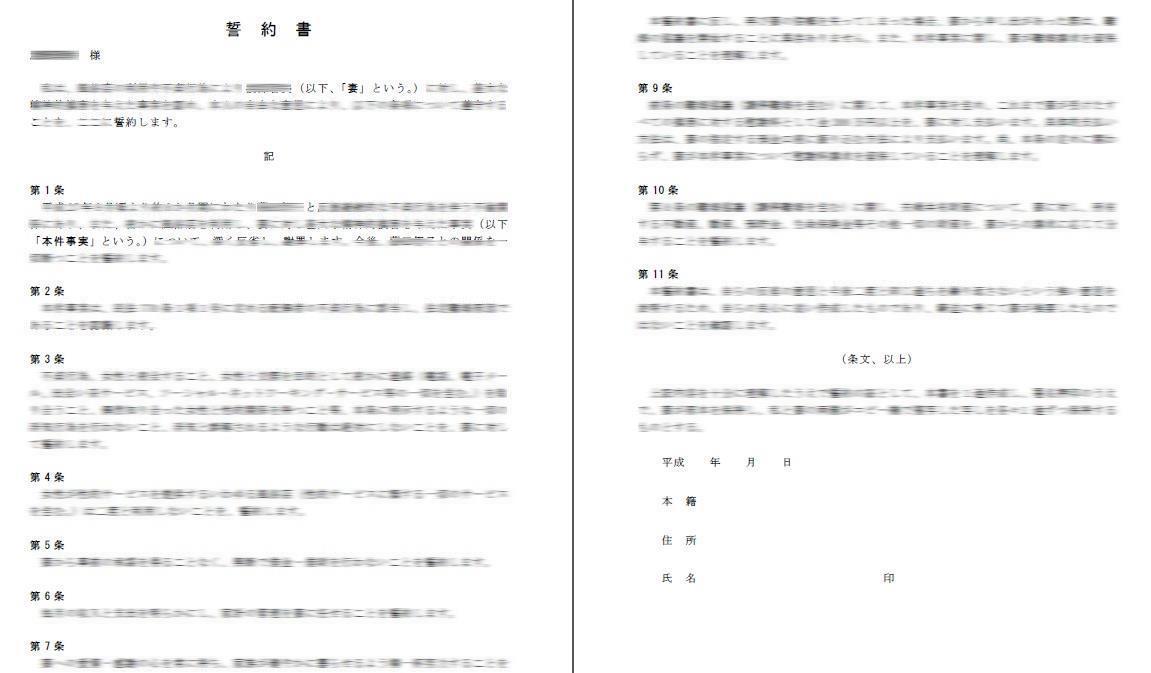 不倫を反省し妻へ書面で謝罪する 妻は何を求めているのか