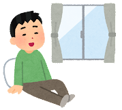 リラックスする男性