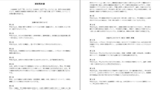 婚前契約書イメージ